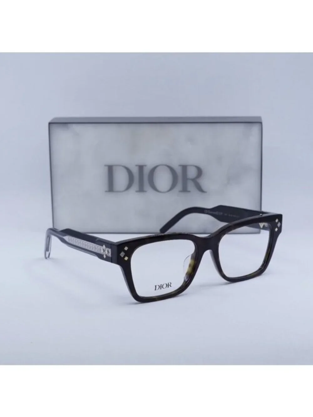 Dior CD DIAMONDO S1F 2000 Square Eyeglasses 55mm - Havana